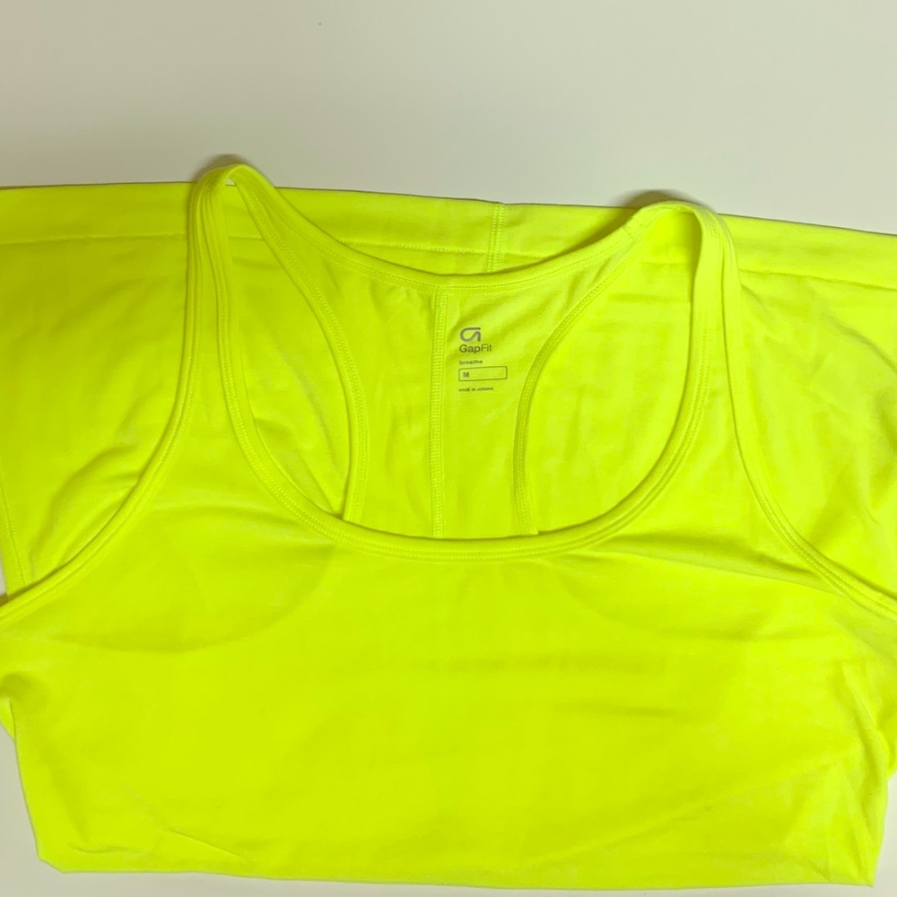 GapFit Neon Yellow Racerback Tank - Picture 2 of 6